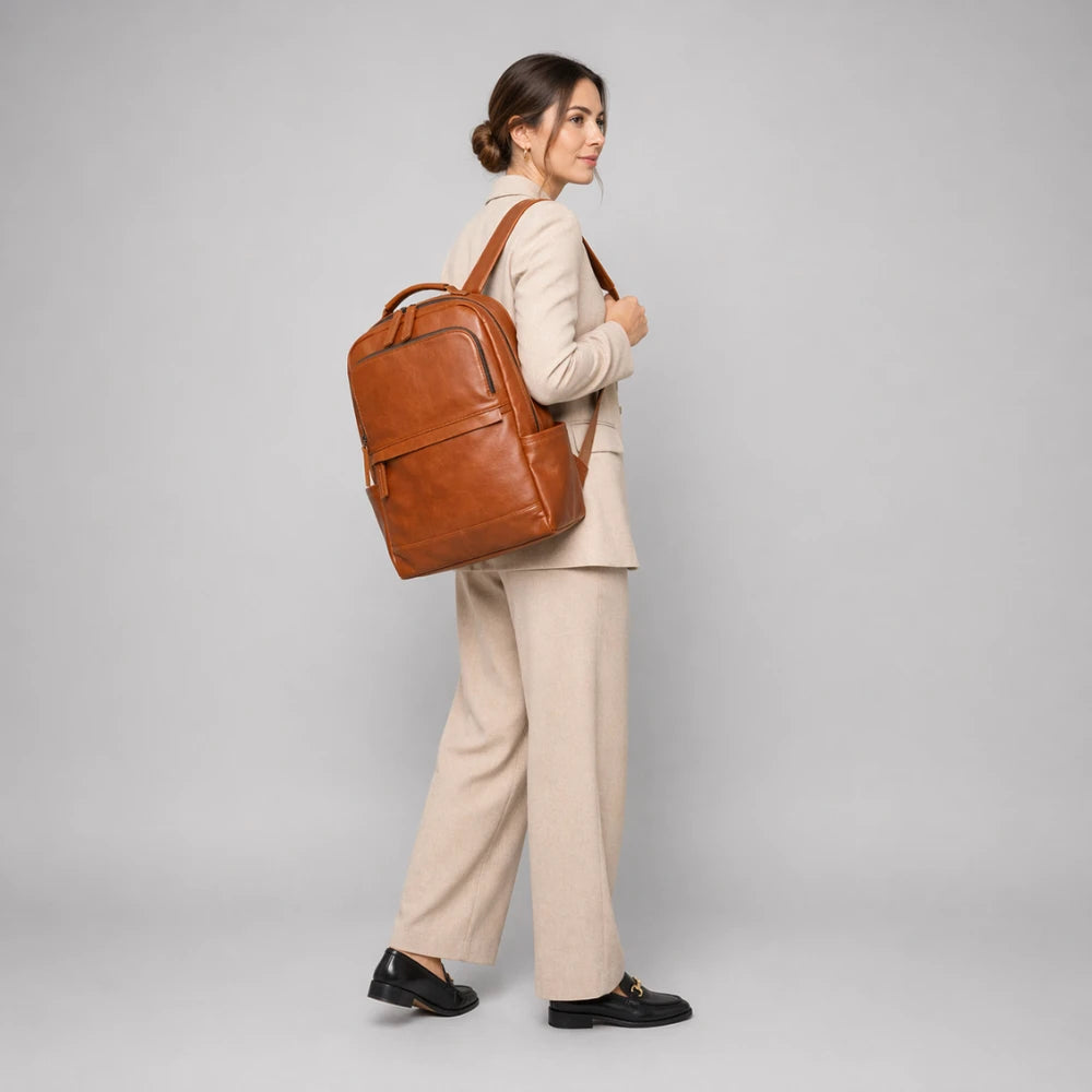 Sac week end à dos en cuir style vintage — Le Rhodes