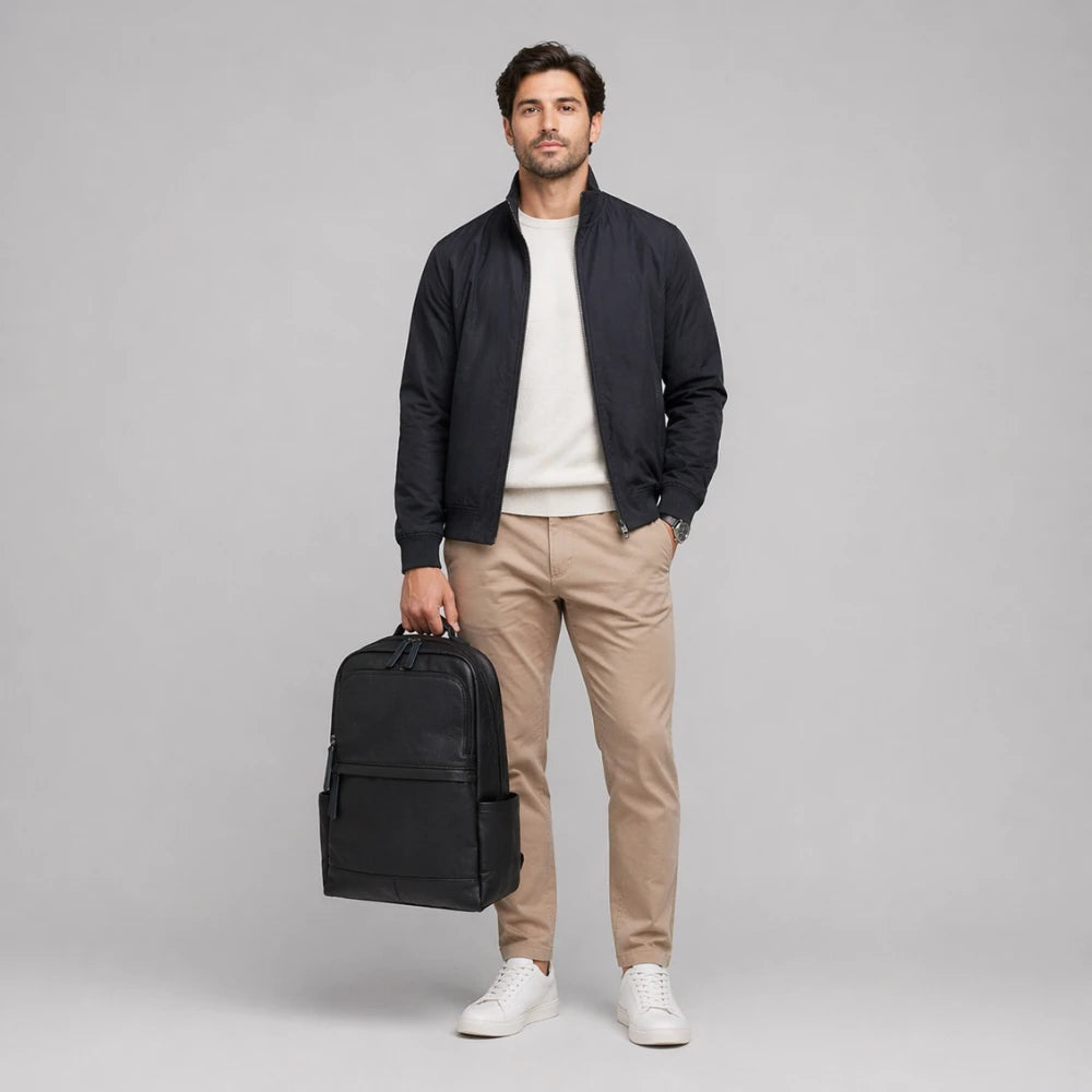 Sac week end à dos en cuir style vintage — Le Rhodes