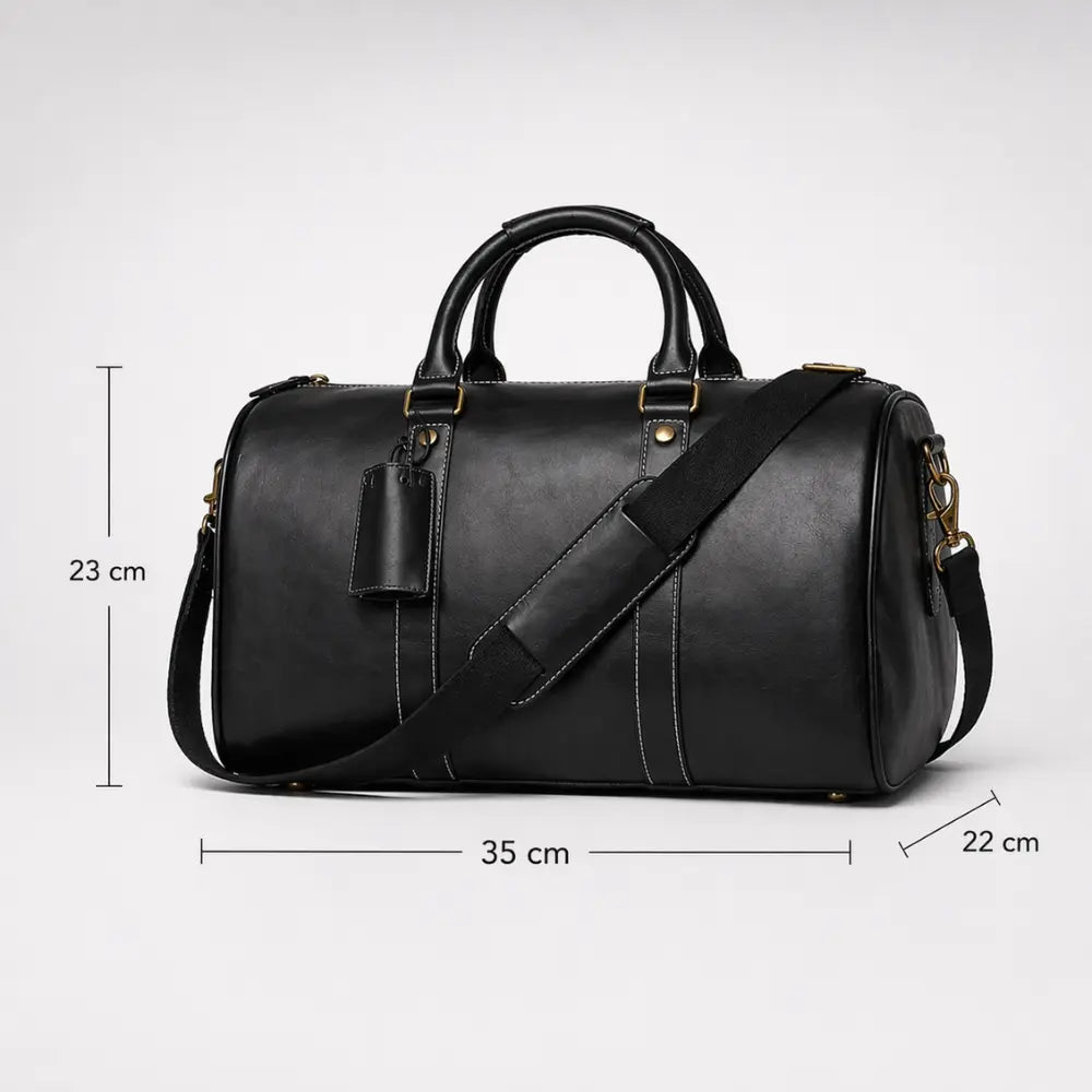Petit sac de voyage en cuir design vintage — Le Venise