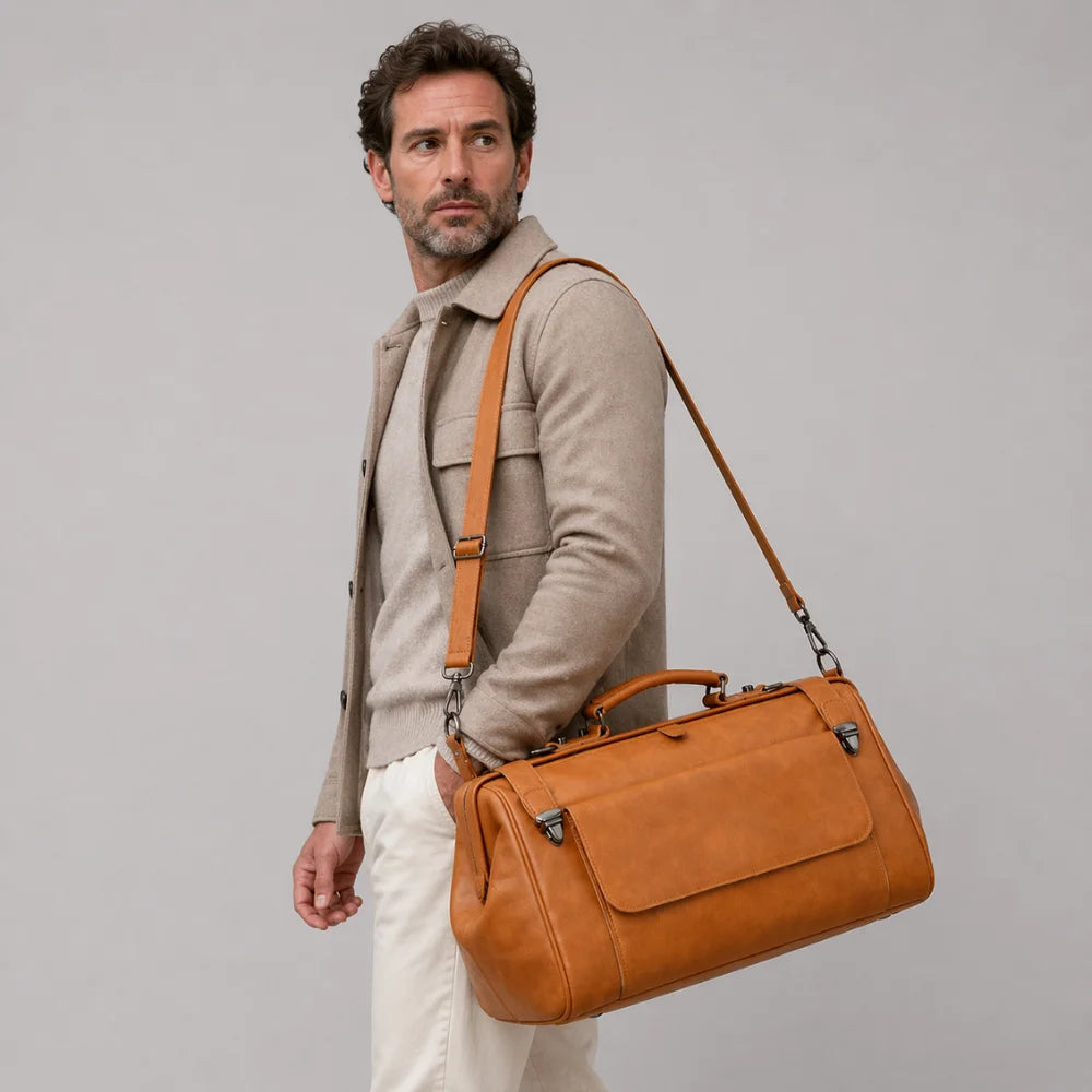 Sac de voyage en cuir style intemporel — Le Monaco