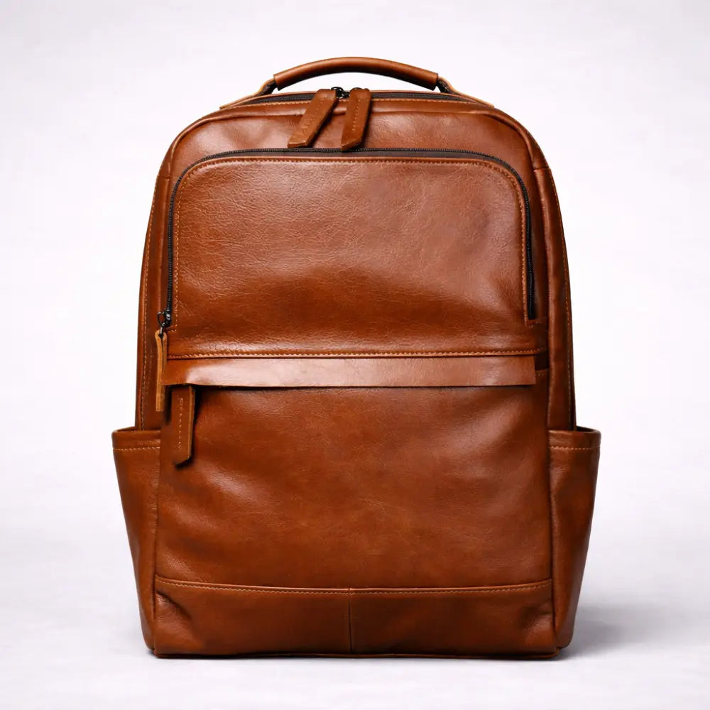 Sac week end à dos en cuir style vintage — Le Rhodes