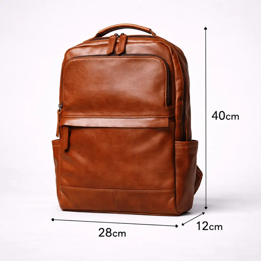 Sac week end à dos en cuir style vintage — Le Rhodes
