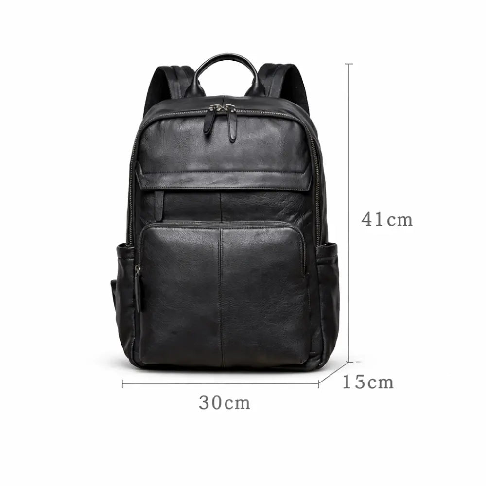 Sac à dos de voyage en cuir unisexe — Le Tallinn