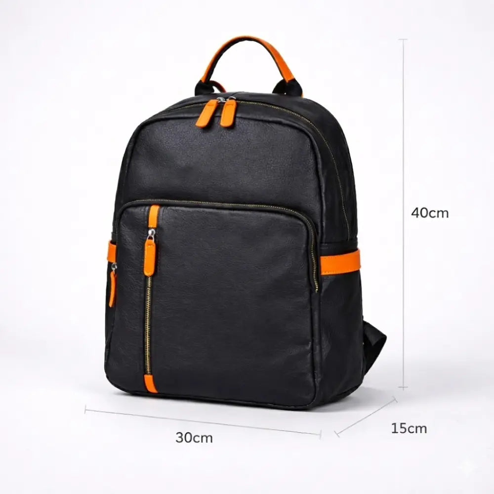 Sac week end à dos en cuir moderne — Le Genova