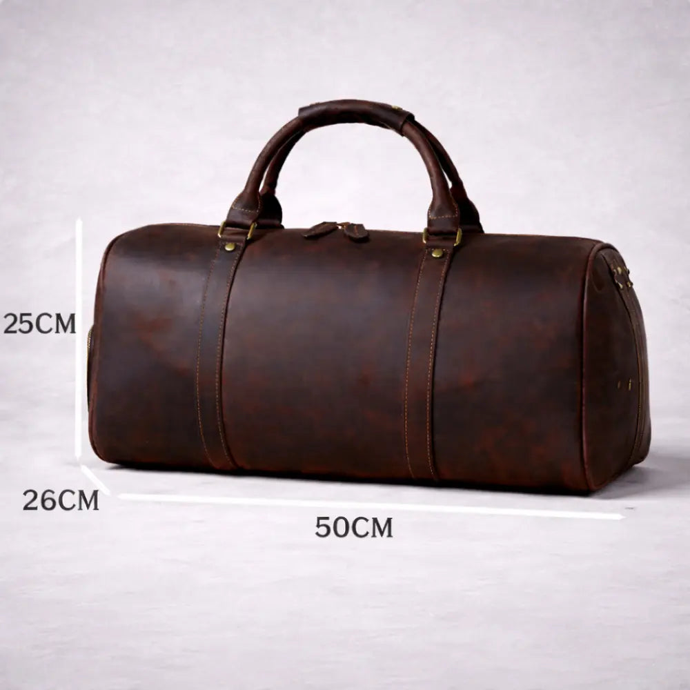 Sac de voyage en cuir style vintage — Le Sienne