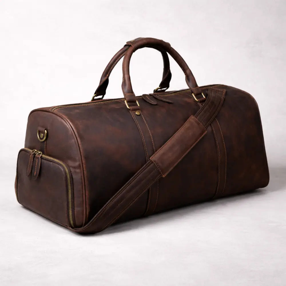 Sac de voyage en cuir style vintage — Le Sienne