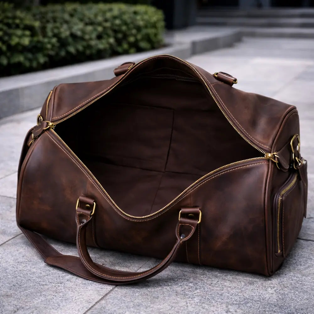 Sac de voyage en cuir style vintage — Le Sienne