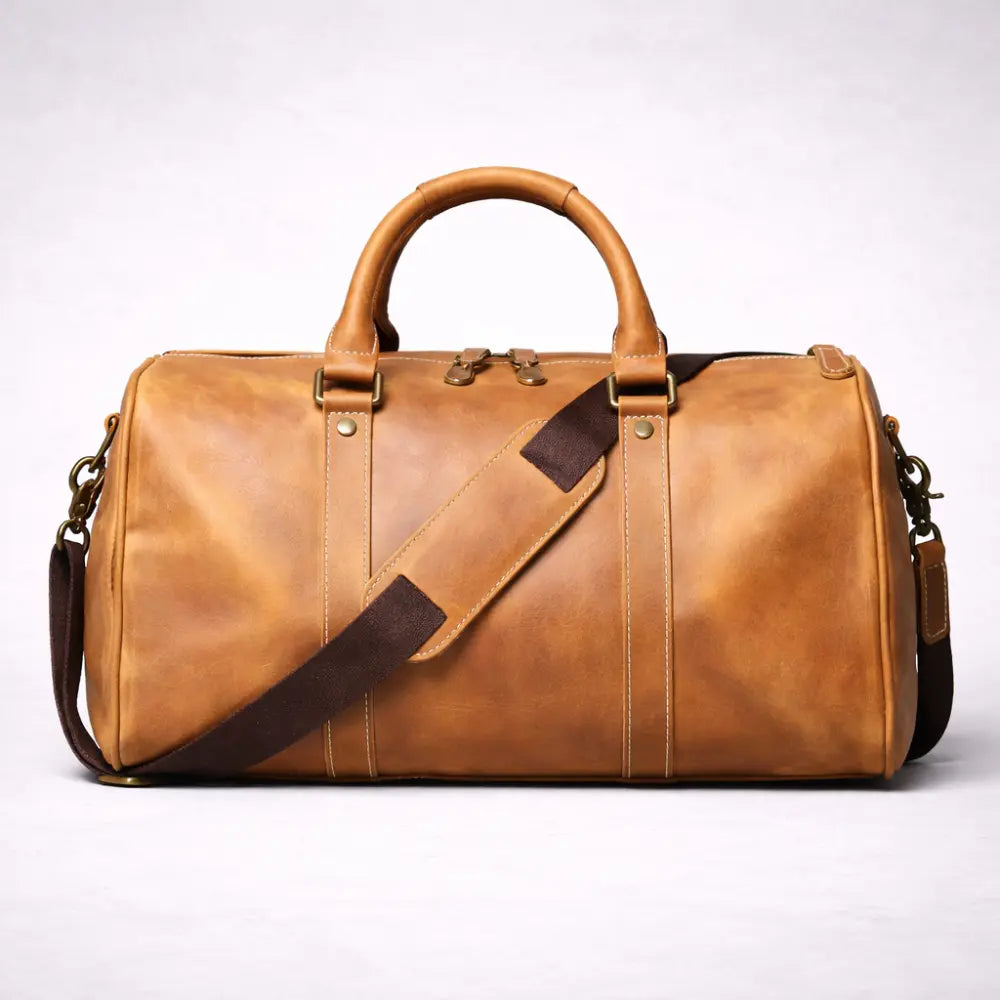 Petit sac de voyage en cuir design vintage — Le Venise